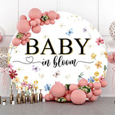 Lofaris Colorful Wildflower Baby In Bloom Round Backdrop